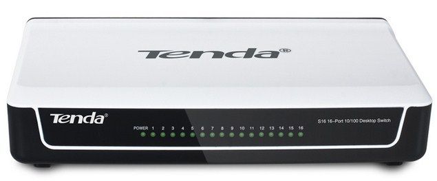 Tenda S16 LAN 16-Port 10/100 Switch auto-negotiation RJ45 ports
