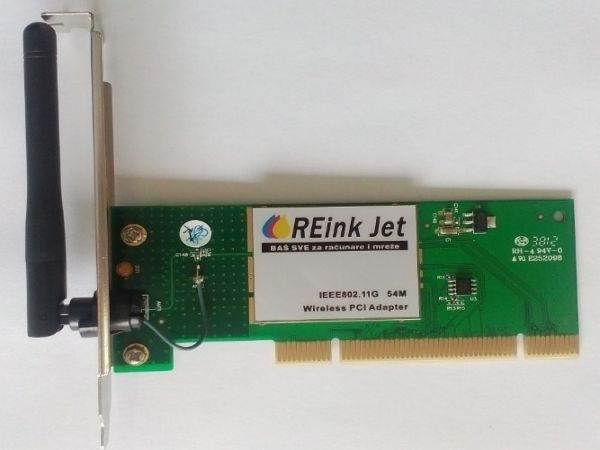 ReinkJet PCI 2,4GHz 54Mbps B/G Atheros RWL548P sa ugradjenom fiksnom antenom