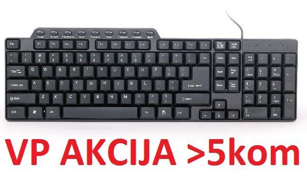 KB-UM-104 ** Gembird Multimedijalna tastatura US layout black USB(446)