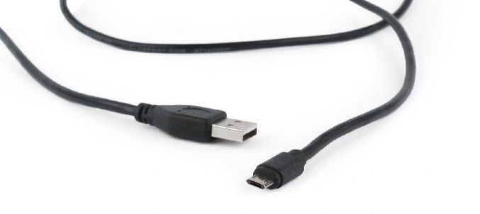 CC-USB2-AMmDM-6 Gembird USB 2.0 AM to Double-sided Micro-USB cable, black, 1,8m