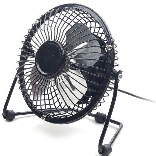 NF-03 Gembird USB 10cm desktop fan, black, METALNI VENTILATOR