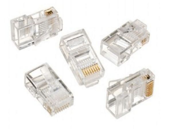 LC-8P8C-001/100 Modular plug RJ45  8P8C 30u CAT5e gold plated, 100 u pakovanju / CENA PO PAKOVANJU