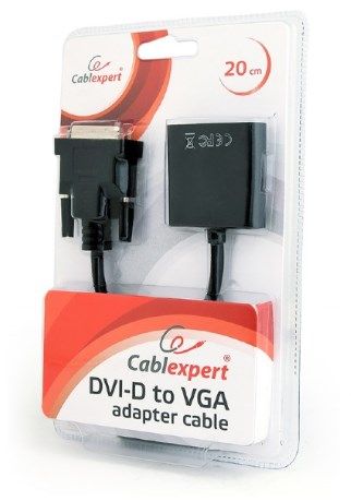 x-AB-DVID-VGAF-01 Gembird DVI-D to VGA adapter cable 24+1, black, blister FO