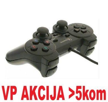 JPD-THRILLERSHOCK-BOX ** Gembird USB 2.0 analog vibration gamepad black(alt. JPD-UDV-01 (343)