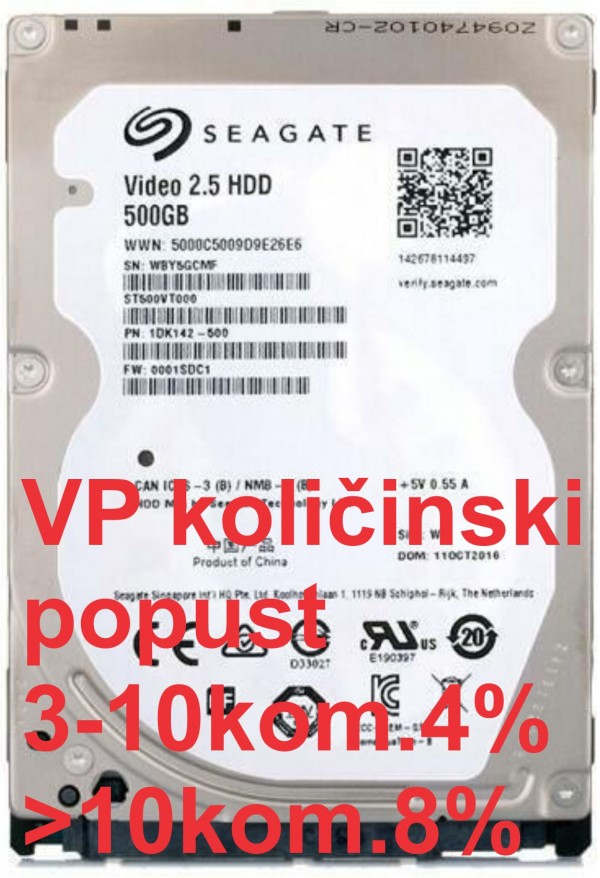 HDD 2.5 ** 500GB ST500VT000 SEAGATE 16MB 5400RPM SATA3 7mm