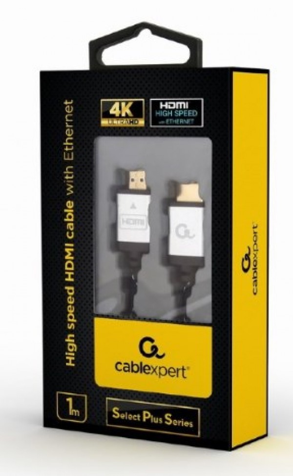 CCB-HDMIL-1M Gembird HDMI kabl, High speed,ethernet support 3D/4K TV Select Plus Series blister 1m
