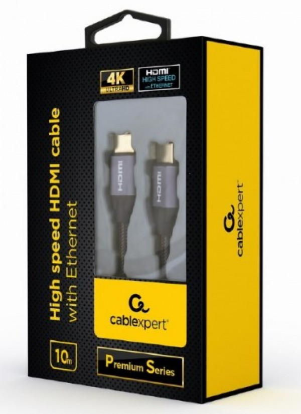 CCBP-HDMI-10M Gembird HDMI kabl, High speed, ethernet support 3D/4K TV Premium Series 10m  blister