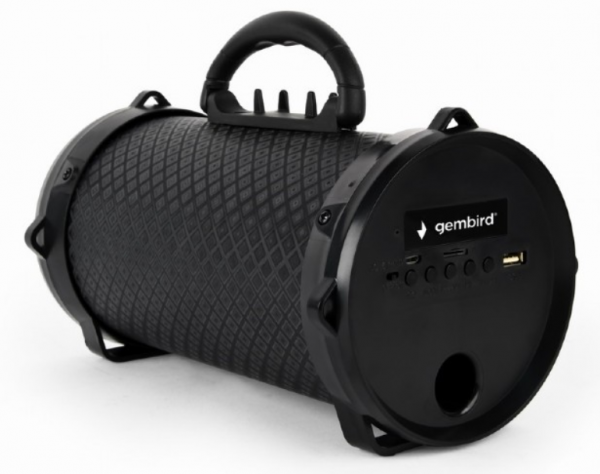 SPK-BT-12 Gembird Portable Bluetooth speaker BOOM 5W, USB, SD with equalizer function, black FO