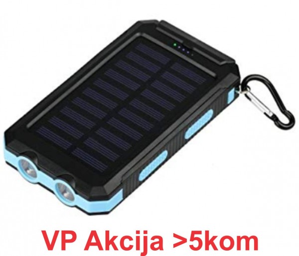 HRD-T12 ** Gembird solar power bank 12000mAh 2xUSB, LED,(959)
