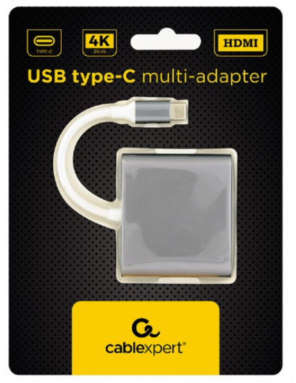 x-A-CM-HDMIF-02-SG Gembird USB type-C multi-adapter,HDMI, USB, PD, Space Grey FO (alt A-CM-HDMIF-05)