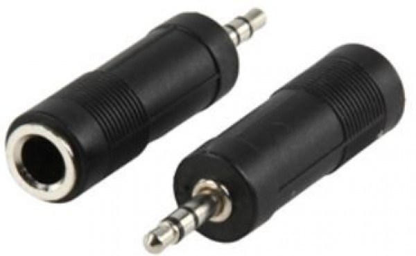 CAGP22935BK 6.35mm stereo socket to 3.5mm stereo plug