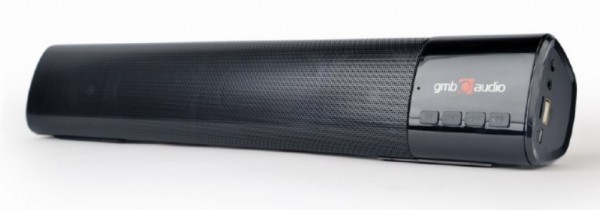 SPK-BT-BAR400-01 Gembird Bluetooth speaker soundbar 2x5W FM, USB, SD, AUX, mikrofon, black