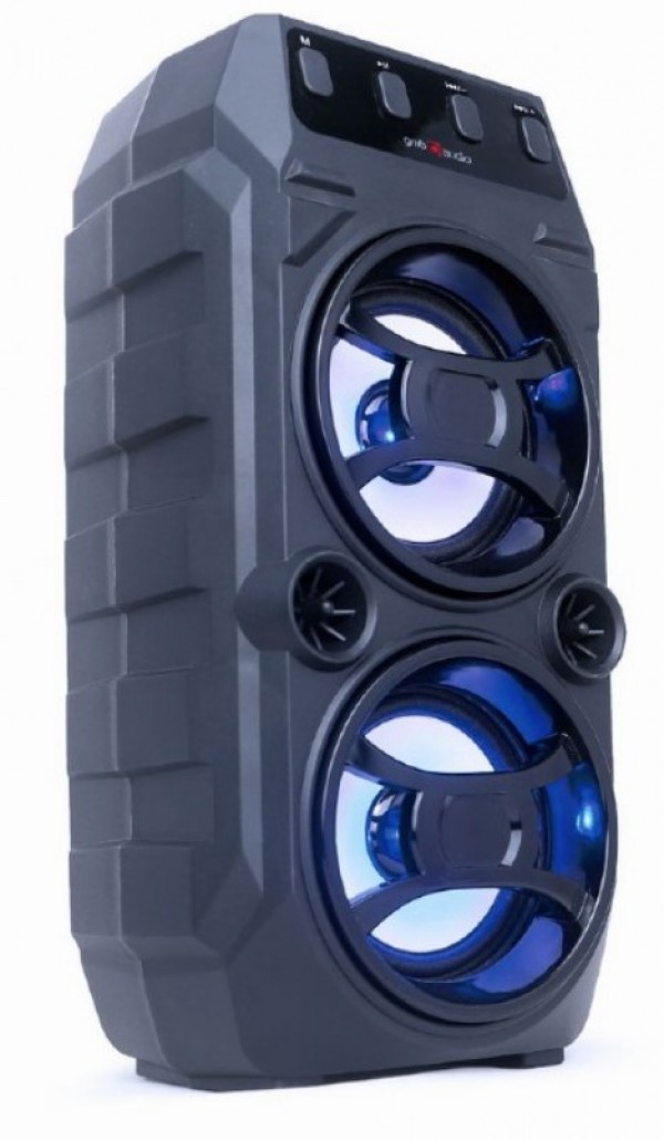 SPK-BT-13 Gembird Portable Bluetooth karaoke speaker 2x5W, FM, USB, SD, MIC 6,35mm, LED,black