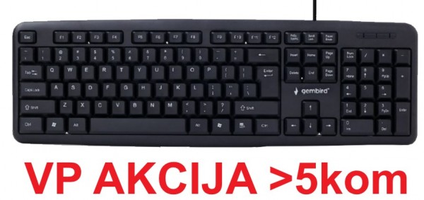 KB-U-103 ** Gembird Standardna tastatura US layout black USB (403)