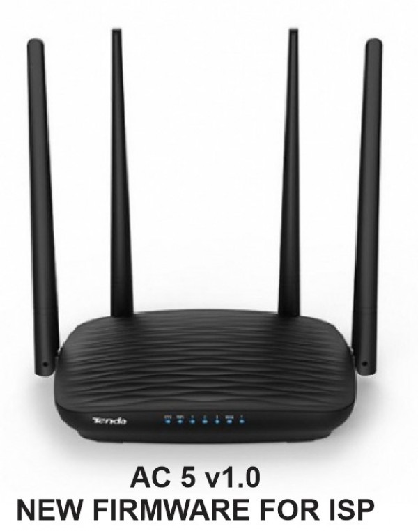 Tenda AC5 AC1200 wireless dual band ruter 2.4+5GHz, 1W/3L 10/100, 1Ghz cpu, 4x5dBi , 9v/1a