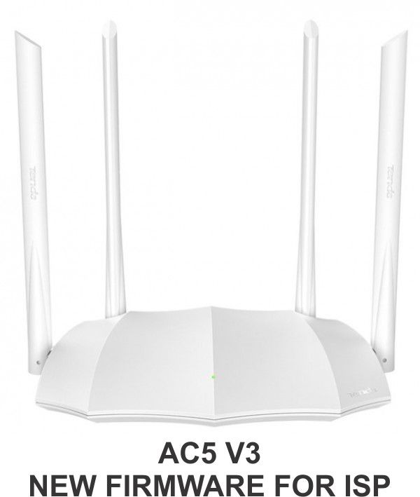 Tenda AC5 * v3 AC1200 wireless dual band ruter 2.4+5GHz, 1W/3L 10/100, 1Ghz cpu, 4x5dBi ,9v/1 (1899)