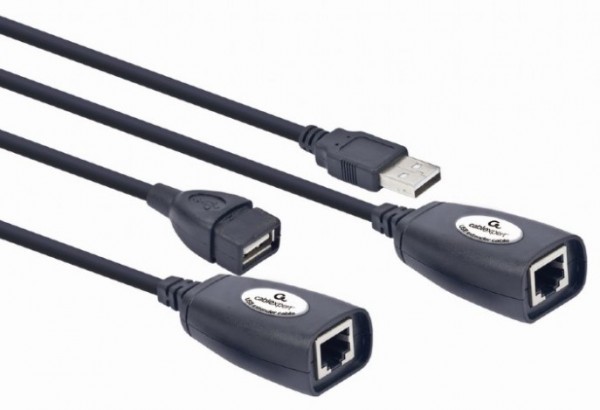UAE-30M Gembird USB extender radi sa CAT5e ili CAT6 LAN kablom, 30m