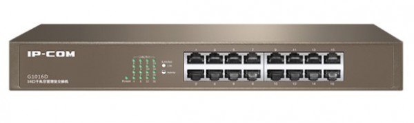 IP-COM G1016D LAN 16-Port 10/100/1000M Base-T/TX Ethernet ports (MDI/MDIX) Desk or rack(alt=TEG1016D