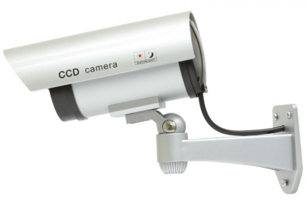 Lazna kamera srebrna HSK110 Outdoor dummy security camera IMITACIJA KAMERE