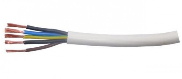 Kabl H03VV-F 5x1.5 Beli (pp/l-y)  licnasti