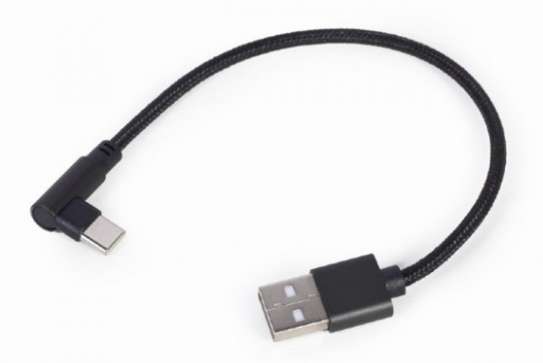 CC-USB2-AMCML-0.2M Gembird pod uglom USB Type-C kabl za punjenje i prenos podataka, 0.2 m, black