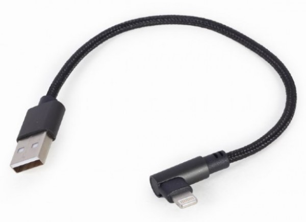 CC-USB2-AMLML-0.2M Gembird pod uglom USB 8-pin kabl za punjenje i prenos podataka, 0.2 m, black