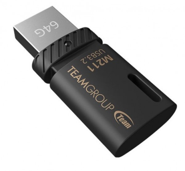 TeamGroup * 64GB M211 USB 3.2 + Type C OTG BLACK TM211364GB01 (1110)
