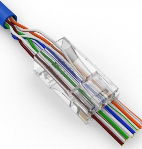 LC-PTF-01/100 CAT5 LAN UTP kategorije 5 EZ PROLAZNI KONEKTOR PNP88FZv2-R RJ45 (100 komada pakovanje)