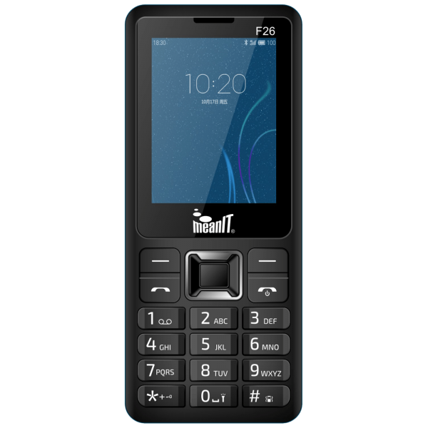 Meanit Mobilni telefon, 2.4 ekran, Dual SIM, BT, FM radio, crna F26 Black