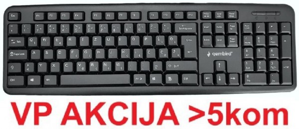 KB-U-103-YU ** Gembird Standardna tastatura SRB (YU) layout black USB (446)