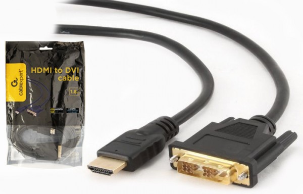 CC-HDMI-DVI-6 Gembird HDMI to DVI male-male kabl 1,8m