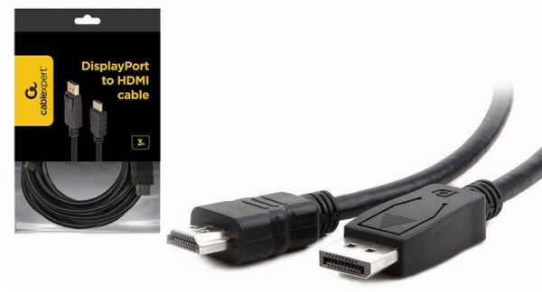 CC-DP-HDMI-3M Gembird DisplayPort na HDMI digital interface kabl 3m