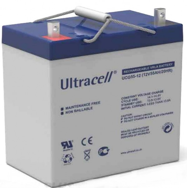 Bat-Ultracell UCG55-12 12v 55ah, olovna GEL VRLA baterija sa konektorom F10 228137216mm
