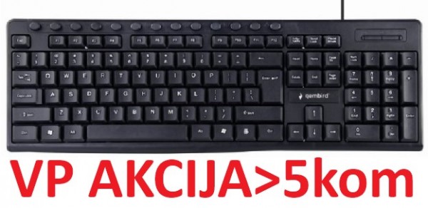KB-UM-107 ** Gembird Multimedijalna tastatura US layout black USB (436)