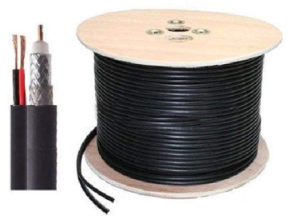 RG59+2x0.75NX Koaksialni kabl sa napojnim kablom outdoor black 305m