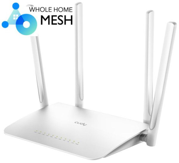 Cudy WR1300 AC1200 Dual Band 2.4+5Ghz MESH Wi-Fi Ruter 1W/4LAN Gbit,4x5dBi Wisp/AP/REP/TR