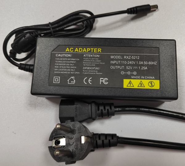 POE-INJ-5212 Gembird 52V/1.25A 130W POE injector od 5~52V, 4C, konektor 5.5x2.1mm