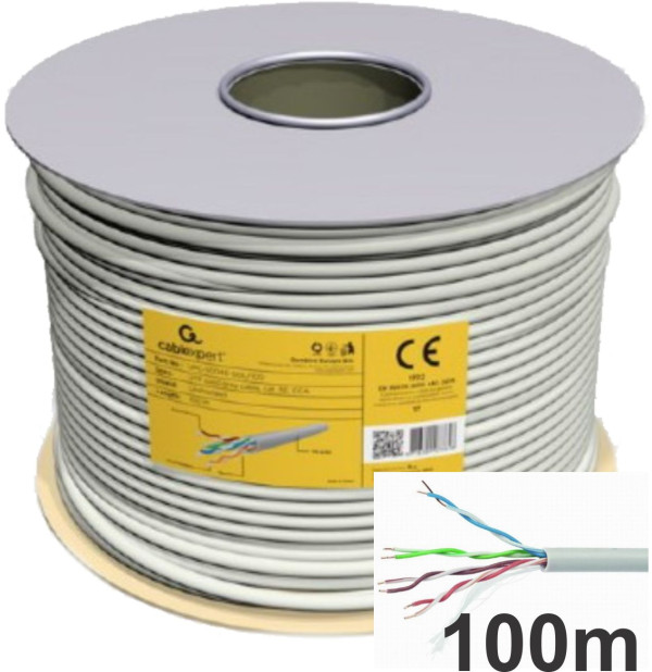 UPC-5004E-SOL/100 Gembird UTP cat.5E Indoor solid CCA kotur 100m