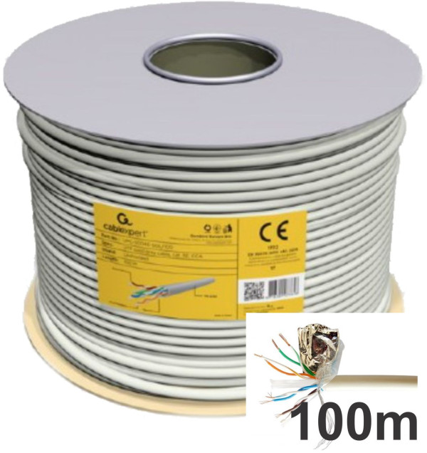 FPC-6004-L/100 Gembird FTP cat.6 Indoor licnasti CCA kotur 100m