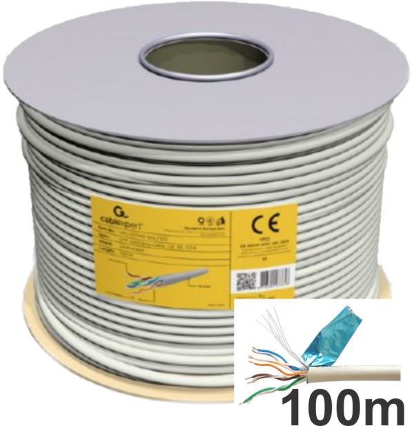 FPC-5004E-L/100 Gembird FTP cat.5E Indoor licnasti CCA kotur 100m