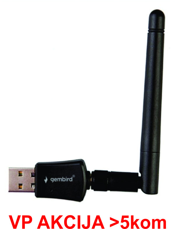 WNP-UA300P-02 **Gembird High power USB wireless adapter 300N, detachable antena, RF pwr <20dBm (661)