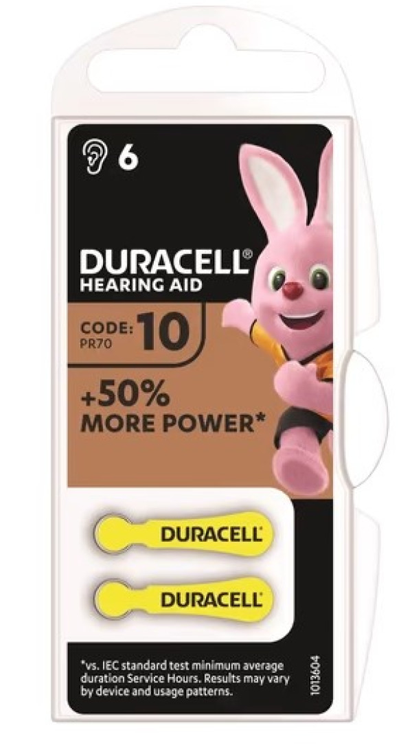 Duracell 10/PR70 1,45V baterija za slusni aparat PAK6