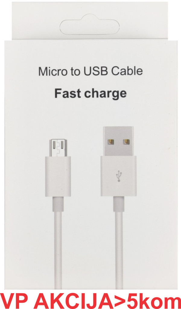 CCP-mUSB2-AMBM-1.0M ** Gembird USB 2.0 microUSB na USB kabl 1m, White (111)