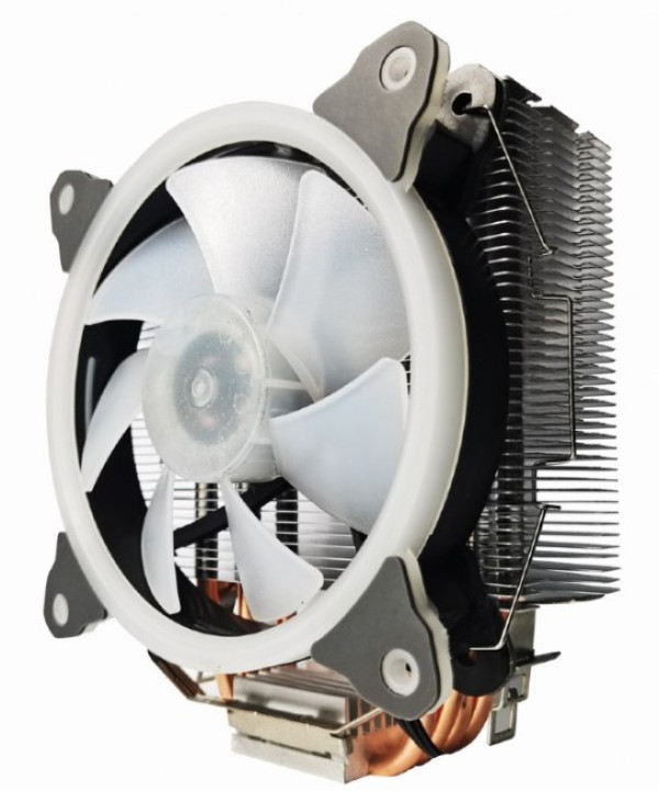 CPU-HURACAN-ARGB-X130 Gembird LED  UNI kuler 150W 120mm.Fan +/-1600rpm 26dBa LGA 775/115x/1200/AMD