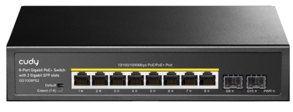 Cudy GS1008PS2 8-Port Gigabit PoE+ Switch with 2 Gigabit SFP slots 120W (alt. )