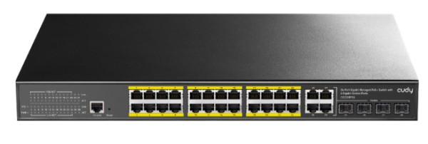 Cudy GS2028PS4-300W 24-Port Layer 2 Managed Gigabit PoE+ Switch with 4 Gigabit sfp Combo Ports, 300W
