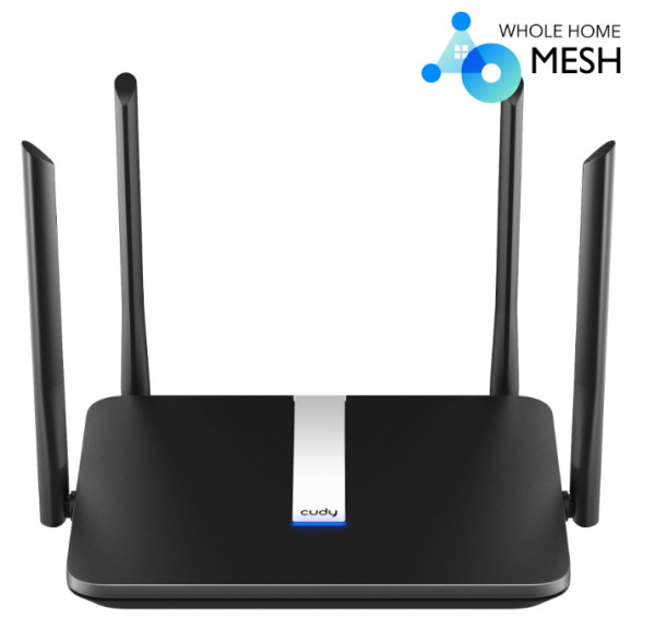 Cudy X6 AX1800 Dual Band 2.4+5Ghz MESH Wi-Fi Ruter 1W/4LAN Gbit, 4x5dBi Wisp/AP/REP/VPN/TR069