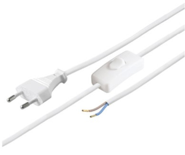 Strujni kabel sa prekidaem 1,5m N2K-WH/VDE beli