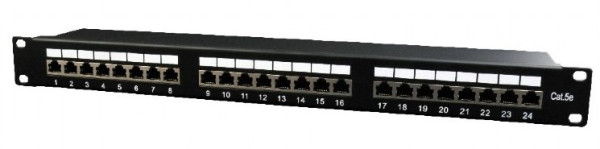 NPP-C524-002 Gembird Cat.5E 24 port shielded patch panel, 19 1U