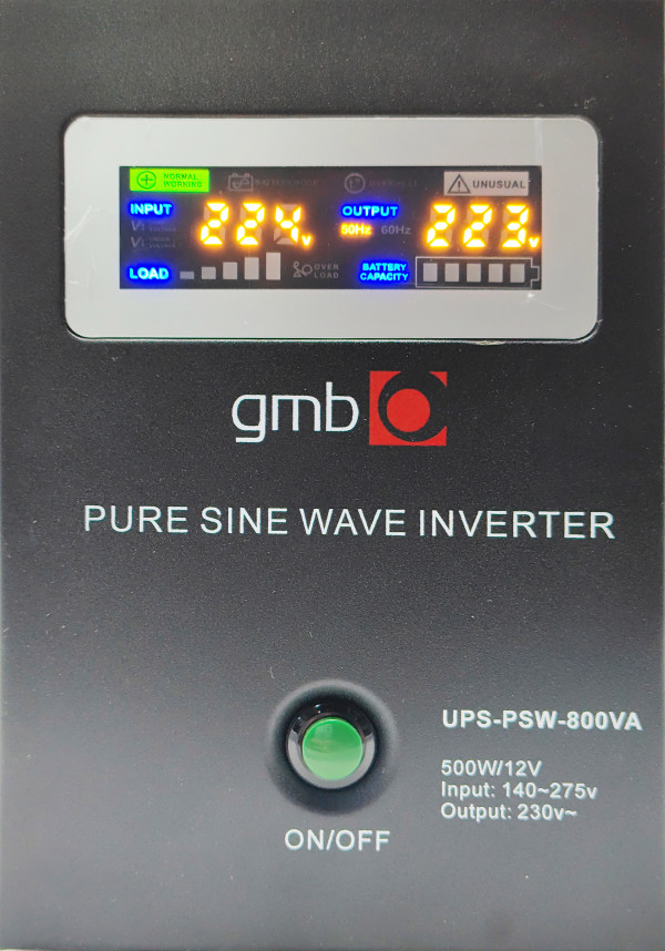 UPS-PSW-800VA GMB LONG, cist sinusni pretvarac sa produzenom autonomijom 500W-220V/12V